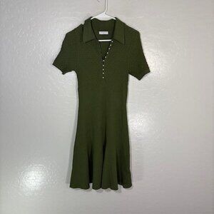 Sandro Olive Green Knit Dress
